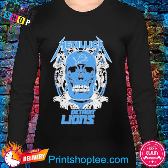 Skull Metallica Detroit Lions Shirt - High-Quality Printed Brand