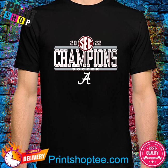 Alabama Crimson Tide Blue 84 2022 Soccer SEC Regular Season Champions T-Shirt