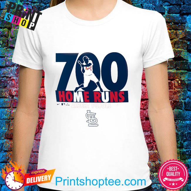 Albert Pujols St Louis Cardinals Nike 700th Home Run Milestone T-Shirt