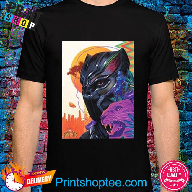 Black panther long live the king vibrant art wakanda forever marvel studios shirt