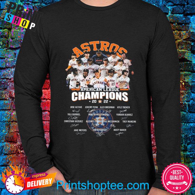 Houston Astros American league champions 2022 signatures shirt, hoodie,  sweater, long sleeve and tank top