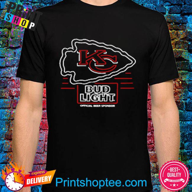 Official Bud Light Kansas City Chiefs NFL LED Sign T-Shirt