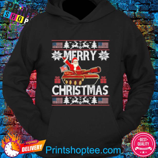 2022 Merry Christmas santa claus tank ugly sweater hoodie