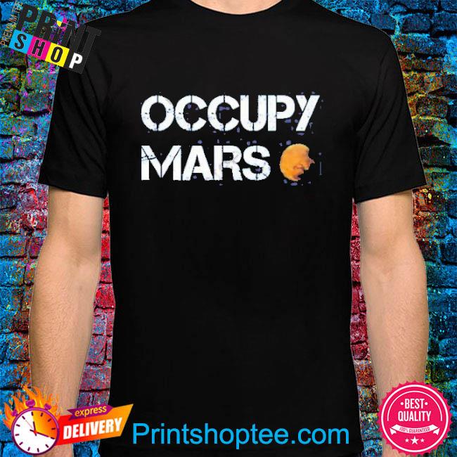 Elon Musk Wearing Occupy Mars 2022 Shirt
