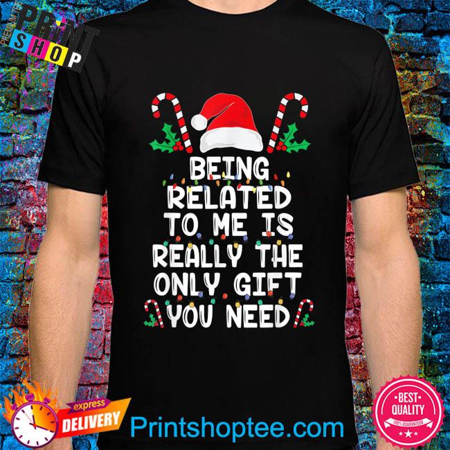 Funny Being related to me Christmas pajama family xmas holiday sweater