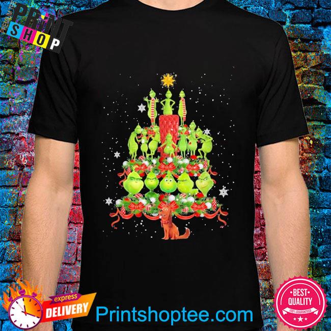 Grinch And Max Dog Christmas Tree Merry Grinchmas new 2022 Shirt