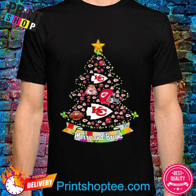 Merry And Bright NFL Kansas City Chiefs Christmas new 2022 Shirt