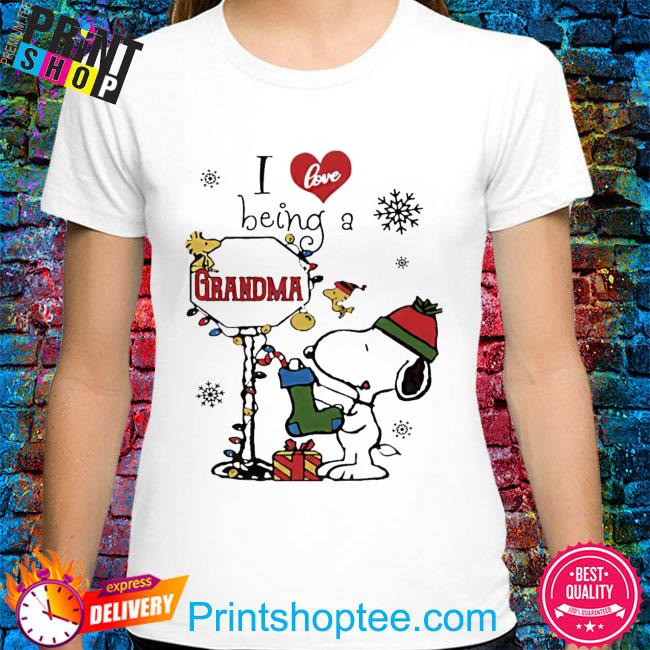Merry Christmas Snoopy I Love Being A Grandma Snoopy Christmas 2022 Shirt