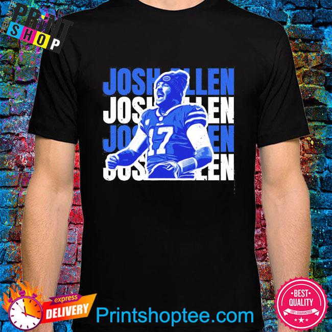 Official Buffalo Bills Grunge Type Josh Allen Shirt