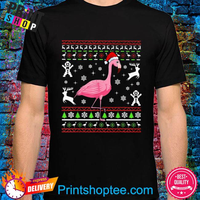 Official Flamingo ugly Christmas pajama cute bird animal ugly sweater