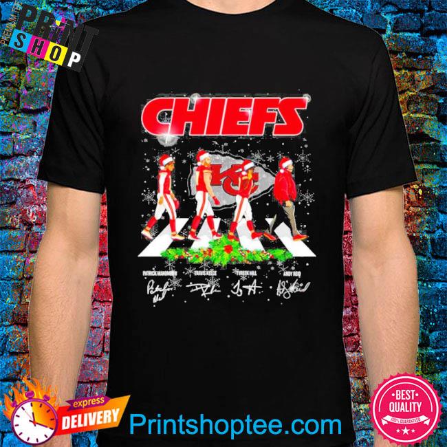 Official Kansas City Chiefs Christmas Abbey Road Signatures 2022 Shirt