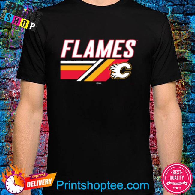 Official Nhl calgary flames logo black team jersey inspired shirt