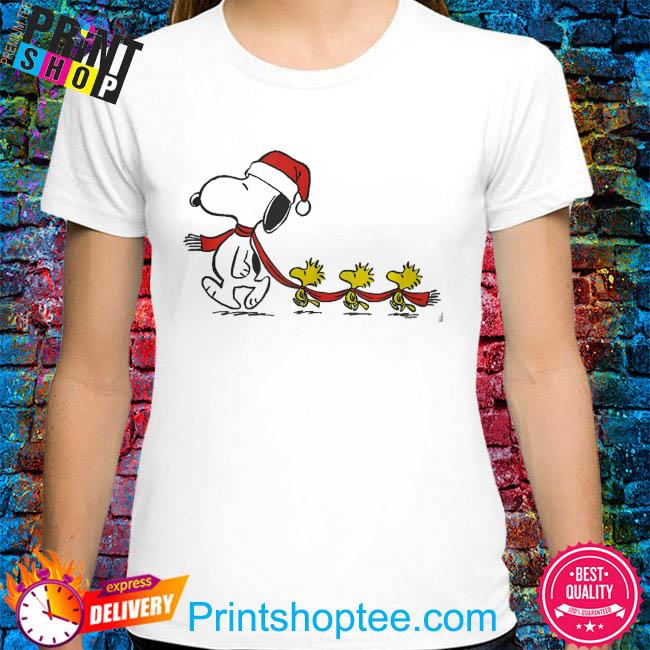 Official Peanuts Snoopy And Woodstock Holiday T-Shirt