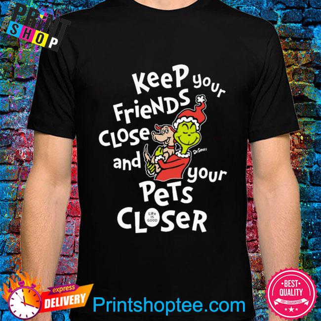 Official Santa grinch keep your friends close and your pets closer Christmas 2022 sweater