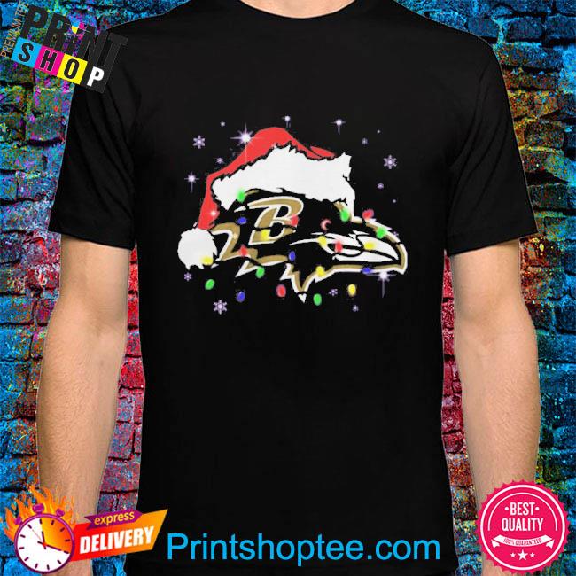Official Santa Hat Baltimore Light Christmas Shirt