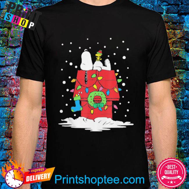 Official Snoopy And Woodstock Stocking Light Up Christmas 2022 Shirt