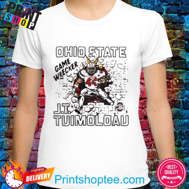 Ohio State J.T. Tuimoloau Retro OSU Buckeyes Football T-Shirt