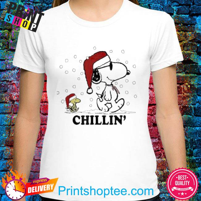 Peanuts Snoopy and Woodstock Chillin' Christmas Holiday 2022 T-shirt