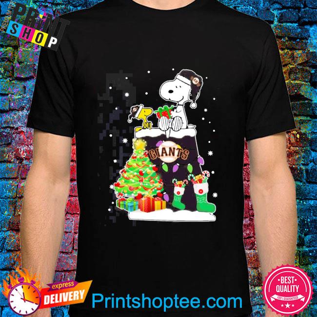 San Francisco Giants Snoopy Woodstock Christmas Sweatshirt