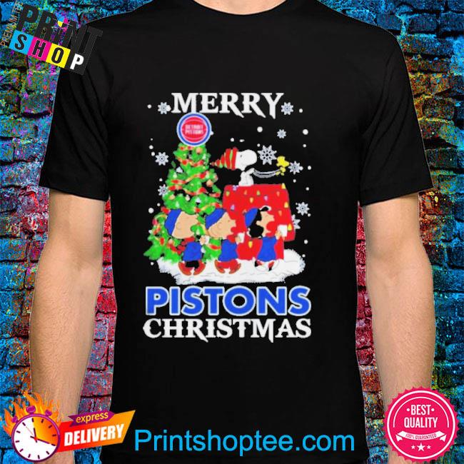 Snoopy and friends merry detroit pistons Christmas 2022 sweater