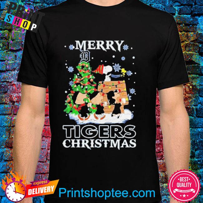 Snoopy and Friends Merry Detroit Tigers Christmas 2022 shirt
