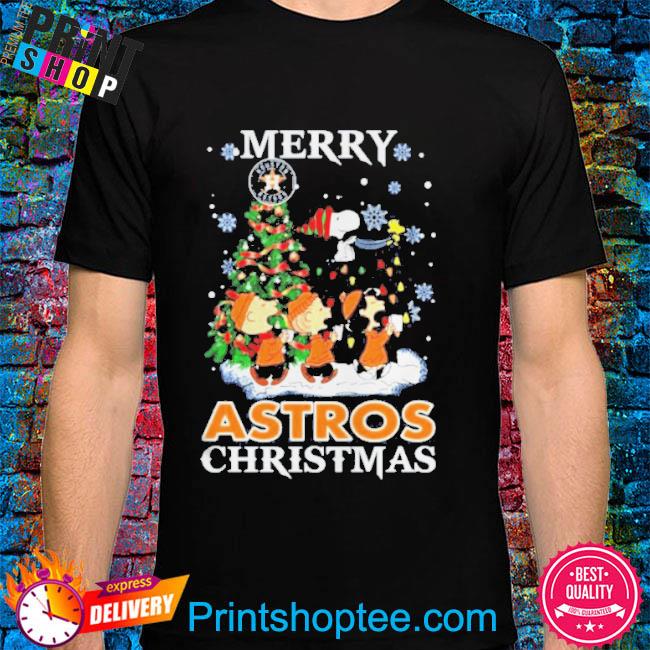 Snoopy and friends merry houston astros Christmas 2022 sweater