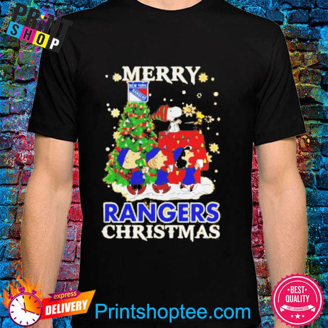 Snoopy and Friends Merry New York Rangers Christmas funny shirt