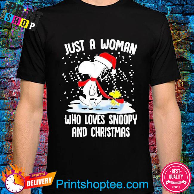 Snoopy and Peanuts Just A Woman Who Loves Snoopy And Christmas 2022 shirt