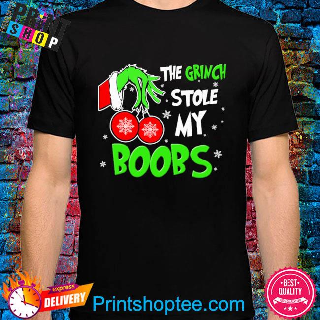 The grinch hand my boobs Christmas sweater