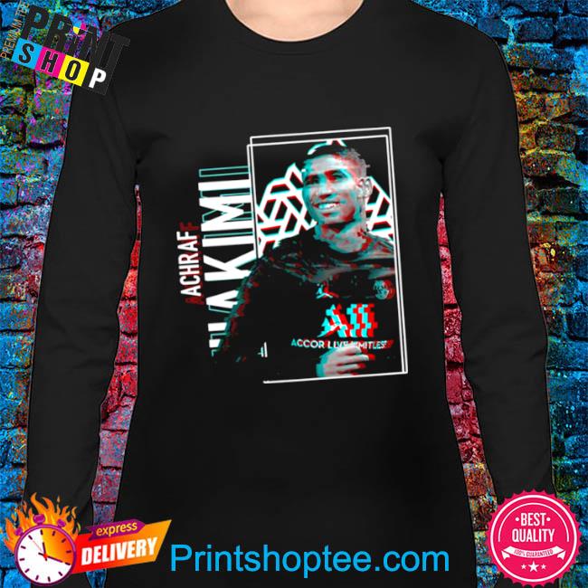 Rinkha Achraf Hakimi Glitch Effect Long Sleeve T-Shirt