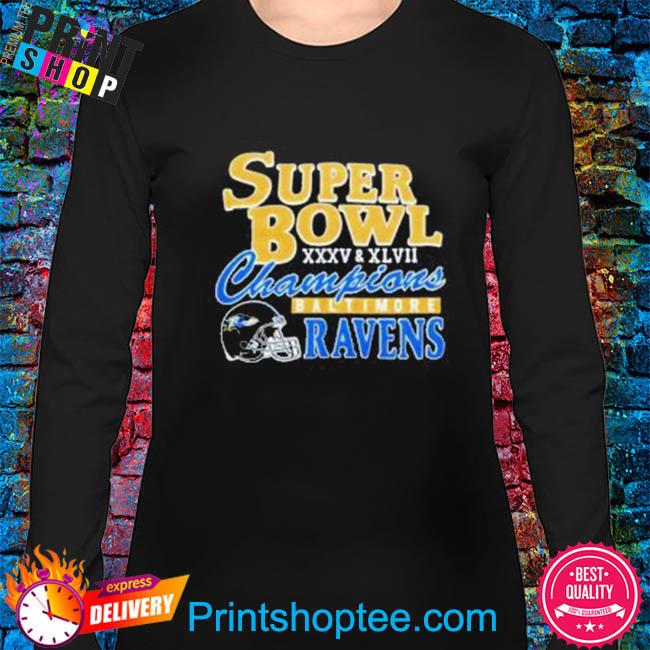 Baltimore Ravens Two Time Super Bowl Champions T-Shirt, hoodie, sweater,  long sleeve and tank top