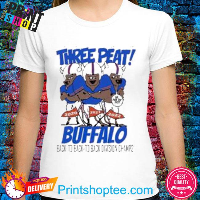 Buffalo Three Peat Back To Back Eastern Division Champions shirt, hoodie,  sweater, long sleeve and tank top