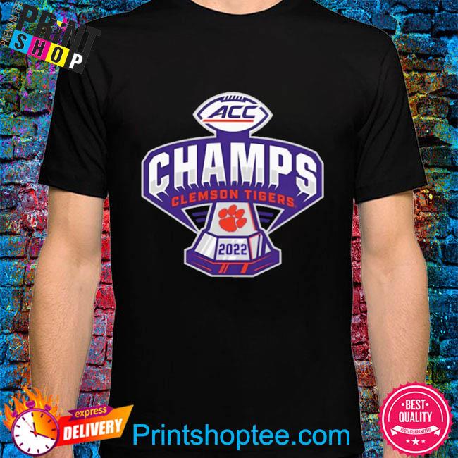 Clemson tigers blue 84 2022 acc football conference champions shirt