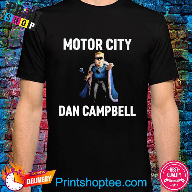 Evan fox wearing motor city dan campbell shirt