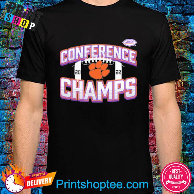 Fanatics Branded Black Clemson Tigers 2022 ACC Football Conference Champions Icon Bold T-Shirt
