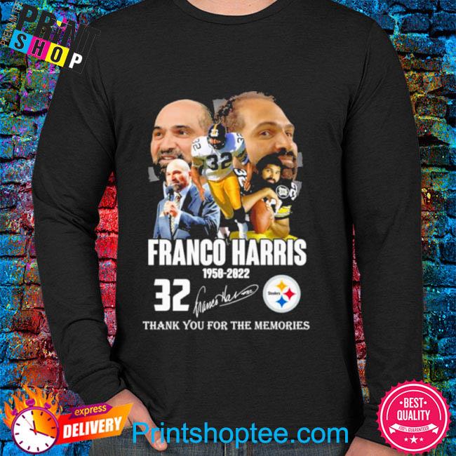 Franco Harris 1950-2022 thank you for the memories signature shirt, hoodie,  sweater, long sleeve and tank top