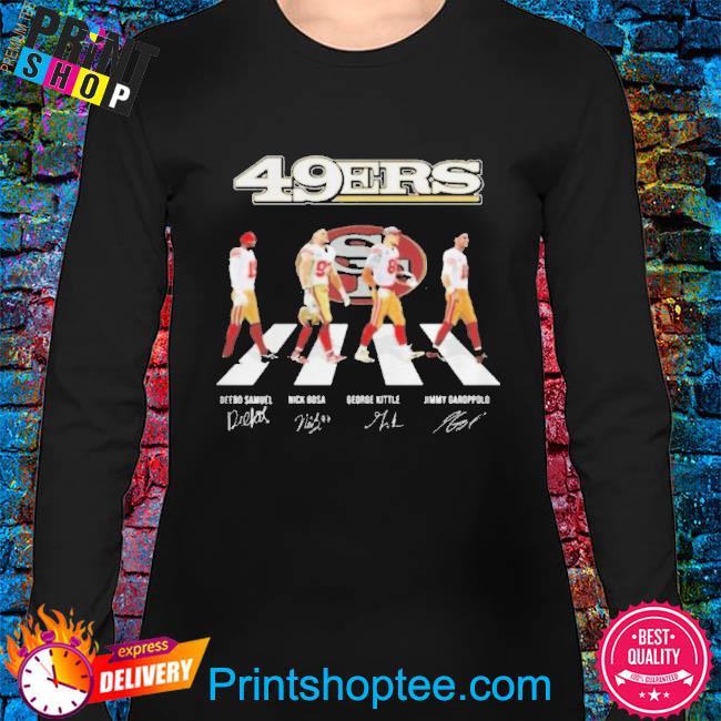 The Niners San Francisco 49ers Abbey Road Signatures 2023 T-shirt,Sweater,  Hoodie, And Long Sleeved, Ladies, Tank Top