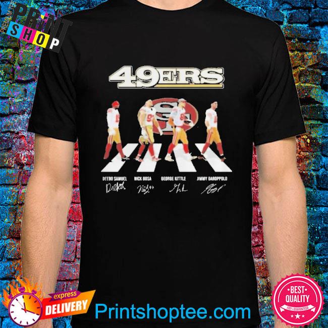 The Niners San Francisco 49ers abbey road signatures T-Shirt - TeeHex