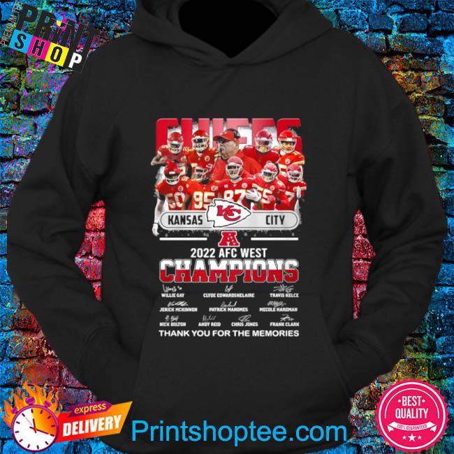 Kansas City Chiefs 2022 AFC West Champions Signatures Players Thank You For  The Memories Shirt, hoodie, sweater, long sleeve and tank top