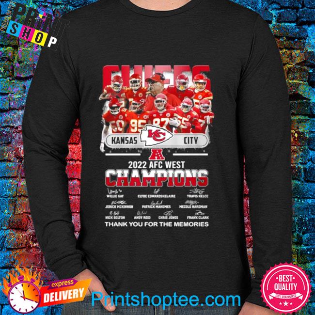 Kansas City Chiefs 2022 AFC West Champions Signatures Players Thank You For  The Memories Shirt, hoodie, sweater, long sleeve and tank top