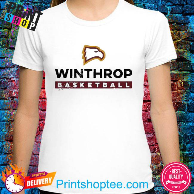 Mark Prosser Wearing Winthrop Basketball 2022 T-Shirt