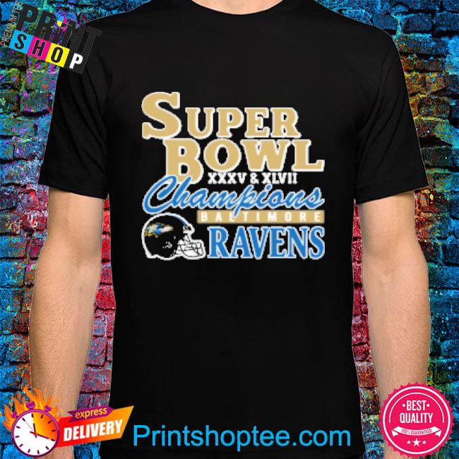 NFL Homage Baltimore Ravens Super Bowl Champions Classics Tri-Blend shirt