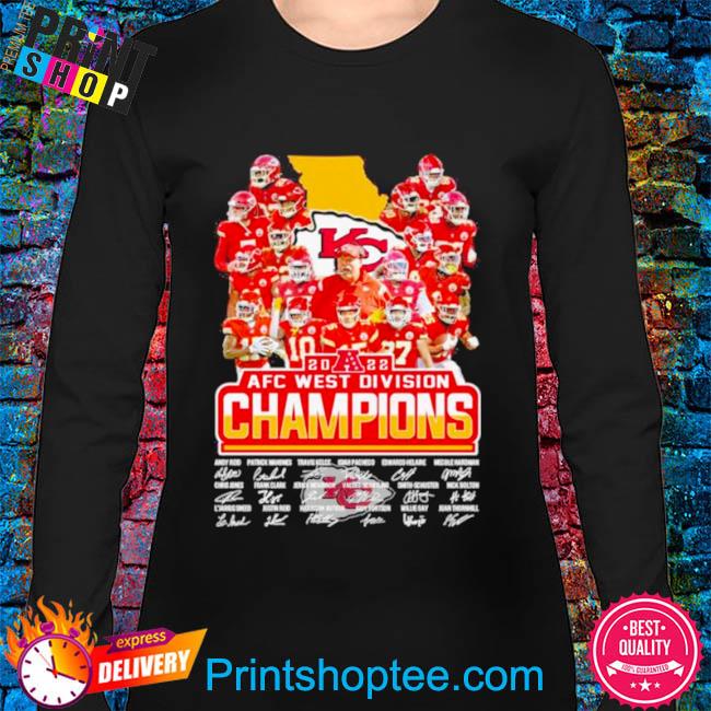 2022 Kansas City Chiefs AFC west division Champions signatures shirt,  hoodie, sweater, long sleeve and tank top