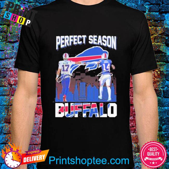 Official Buffalo bills perfect season josh allen and stefon diggs signatures 2022 shirt