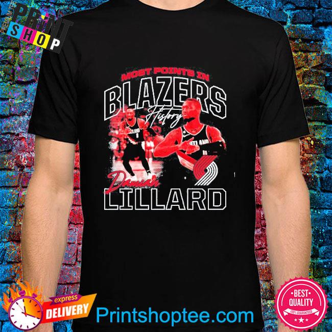 Official Damian lillard portland trail blazers franchise all-time scoring leader shirt