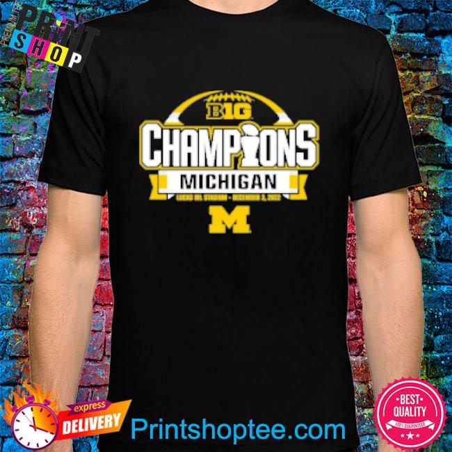 Official Michigan Wolverines 2022 Big Ten Football Conference Champions Locker Room T-Shirt