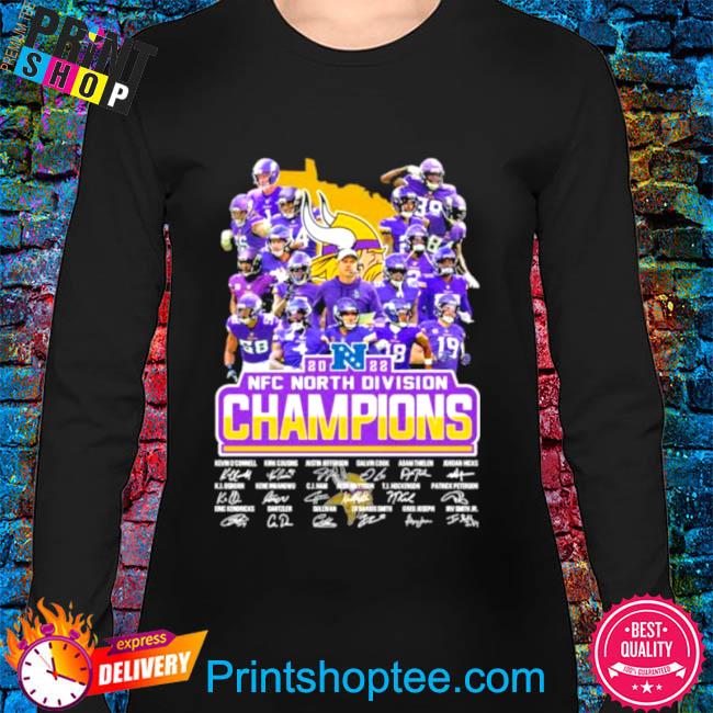 Minnesota Vikings 2022 Nfc North Champions Signatures shirt, hoodie,  sweater, long sleeve and tank top