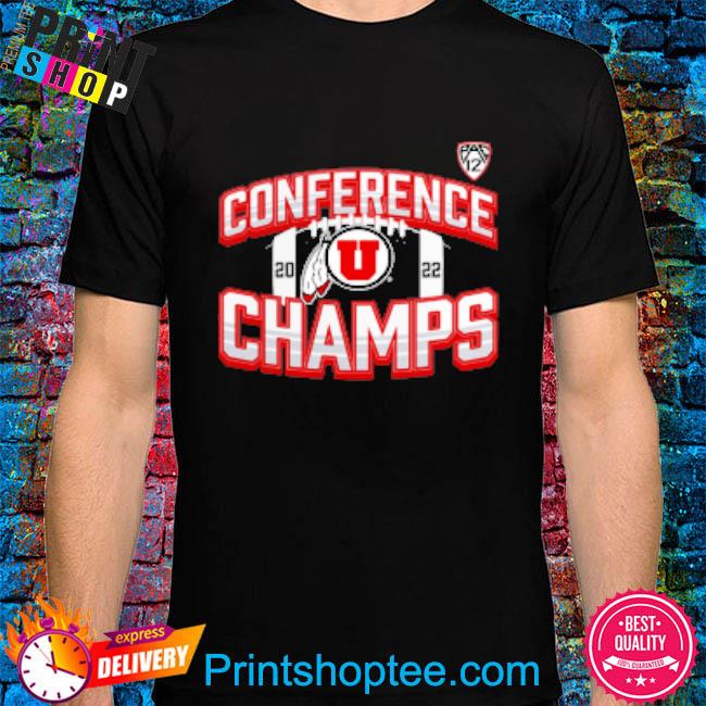 Official Utah Utes Fanatics Branded 2022 PAC-12 Football Conference Champions Icon Bold shirt