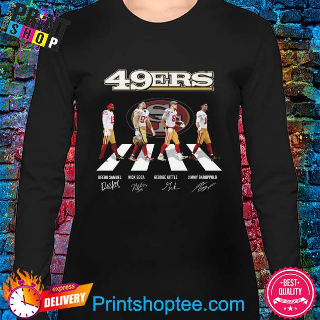 San Francisco 49ers Jimmy Garoppolo and George Kittle signatures shirt,  hoodie, sweater, long sleeve and tank top