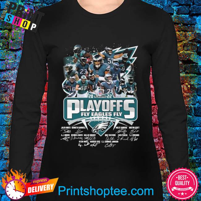 Funny philadelphia eagles playoffs fly eagles fly signatures 2022